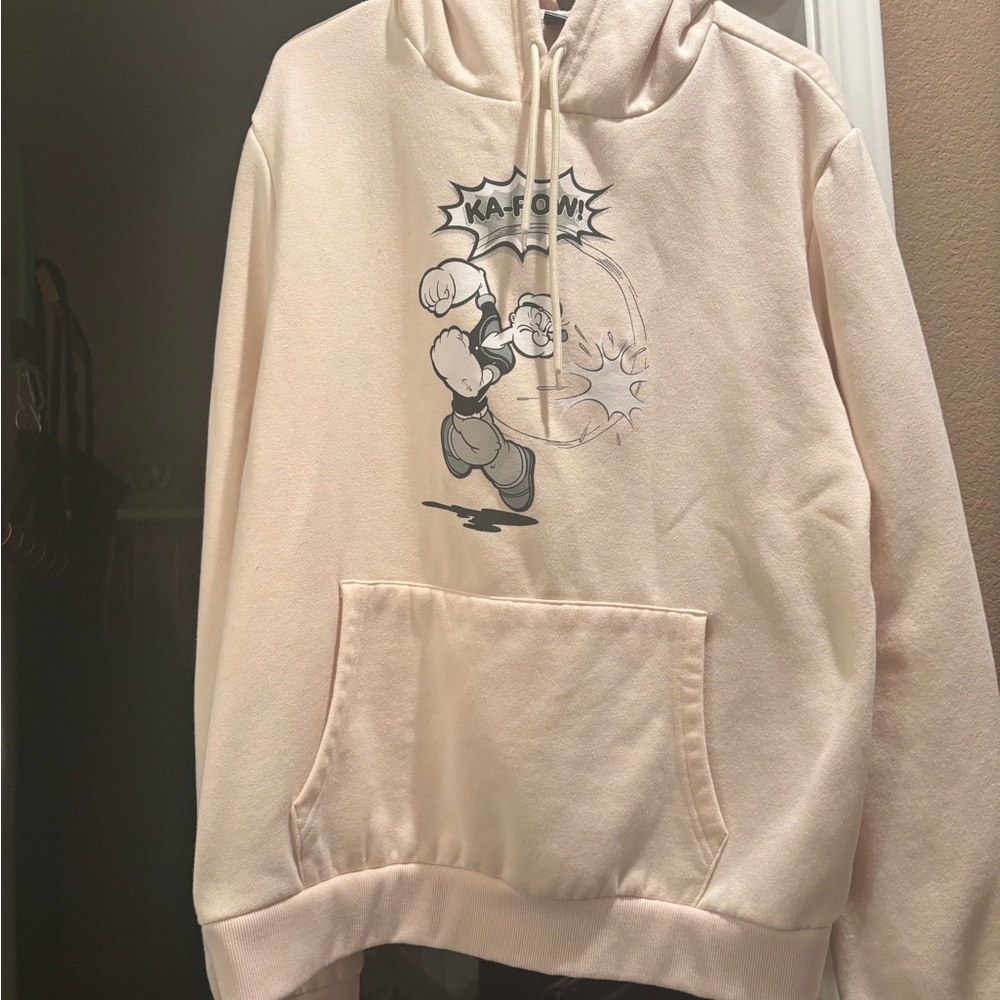 Cream Graphic Hoodie